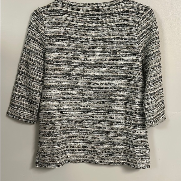 LOFT Gray and White Long Sleeve Tee - Picture 4 of 4